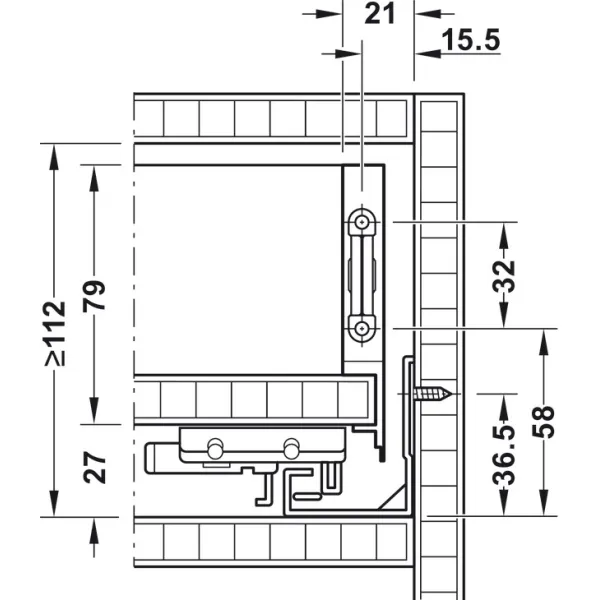 Stalč.š MX BOX SLIM A H89 L450 30kg SF pilka