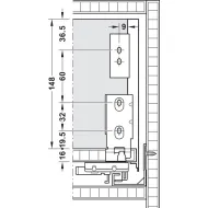 Stalč.š MX BOX SLIM A H175 L500 30kg SF pilka
