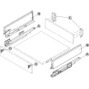 Drawer side runner system, Häfele Matrix Box S35, drawer side height L120mm, load bearing capacity 35kg