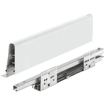 Drawer side runner system, Häfele Matrix Box S35, drawer side height L120mm, load bearing capacity 35kg