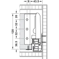 Stalčių šonai MX BOX S H120mm, L400mm, 35kg SF balta