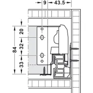 Stalčių šonai MX BOX S H84mm, L400mm, 35kg SF balta