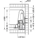 Stalčių šonai MX BOX S H84mm, L400mm, 35kg SF pilka