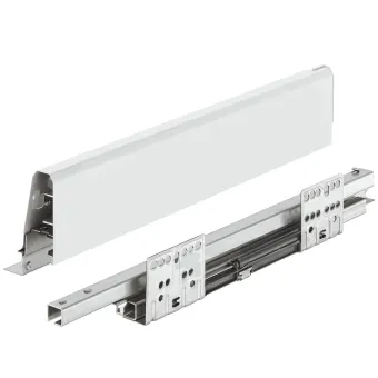 Drawer side runner system, Häfele Matrix Box S35, drawer side height L84mm, load bearing capacity 35kg