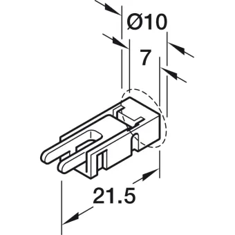 Laidas 12V 5mm, juostai prie konverterio L2000mm, Loox5