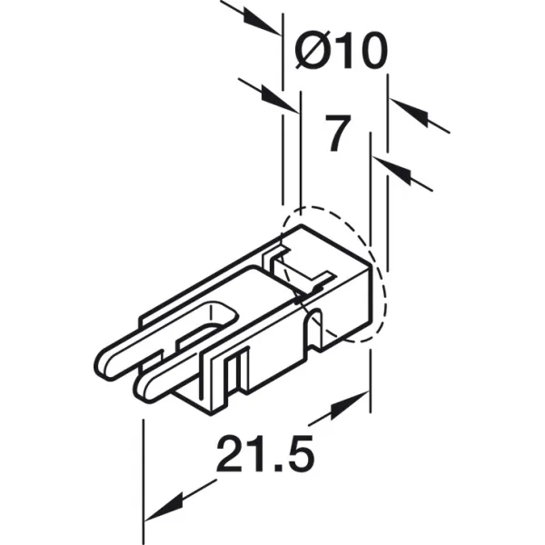 Laidas 24V 5mm juostai prie konverterio L2000 Loox5 HAFELE