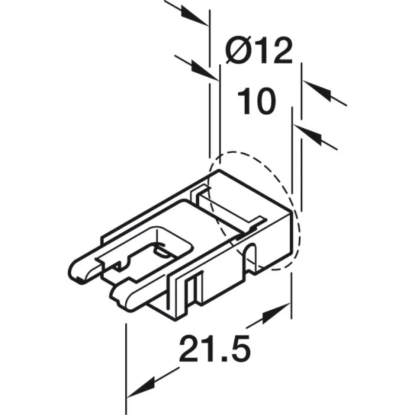 Laidas 24V 8mm LED juostai prie konverterio L2000 Loox5 HAFELE