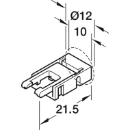 Laidas 24V 8mm LED juostai prie konverterio L2000 Loox5 HAFELE