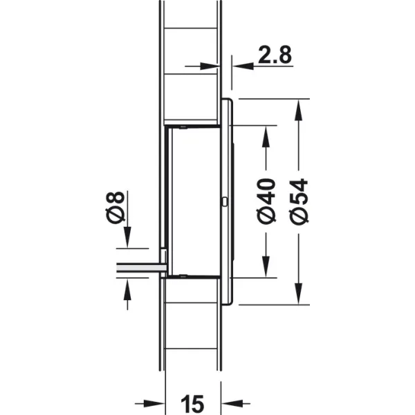 Šviestuvas LED2028 12V 0.34W WW 27K juoda