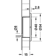 Šviestuvas LED2028 12V 0.34W WW 27K juoda
