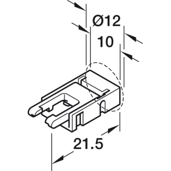 Laidas 12V P8mm, juostai prie konverterio L2000mm, Loox3