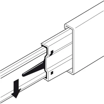 Ball bearing runners, Full extension, load bearing capacity up to 30kg, steel, side mounted
