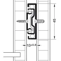 Ball bearing runners, Full extension, load bearing capacity up to 30kg, steel, side mounted