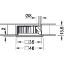 Recess mounted housing, for Häfele Loox3 and Häfele Loox5 LED drill hole Ø35mm
