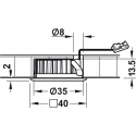 Recess mounted housing, for Häfele Loox3 and Häfele Loox5 LED drill hole Ø35mm