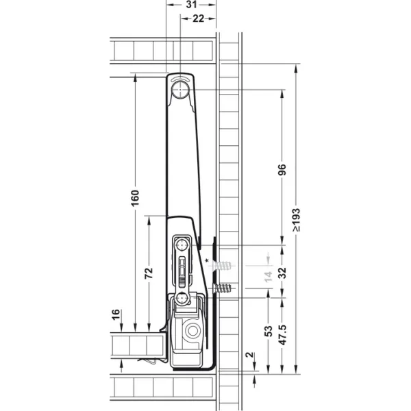 Paaukštinimai stalčiui Matrix Box P Plus metaliniai L550mm, balta