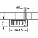 Housing for undermounted light, for Häfele Loox3 and Häfele Loox5 LED drill hole Ø35mm