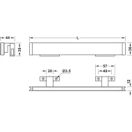 Šviestuvas LED1153 24V 21.1W L800 chromas NW 41K