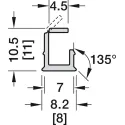 Profilis LED frezuojamas 1102 plastikinis L3000mm, juodas