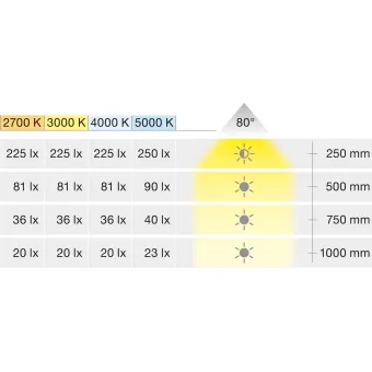 Šviestuvas LED2040 12V 1,5W Ø35mm, šilta balta šviesa 3000K