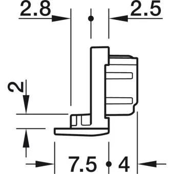 Dangteliai LED profiliui 1104 juoda
