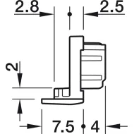 Dangteliai LED profiliui 1104 juoda