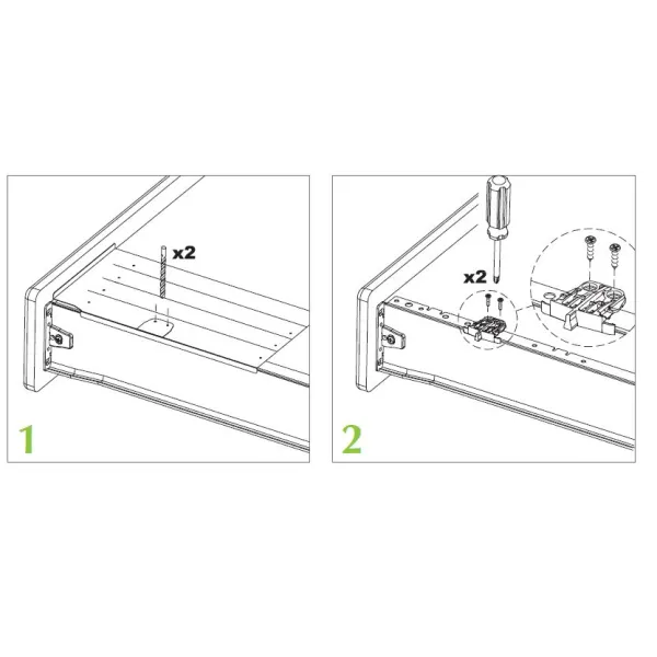 Mechanizmas švelnaus uždarymo stalčiams METALBOX
