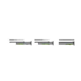Mechanism for soft closing drawers METALBOX