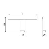Šviestuvas LED NITEBS 230V/5W L300 šilta balta 30K