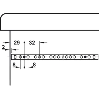 Bėgeliai guoliniai H17mm, L310mm, 10kg