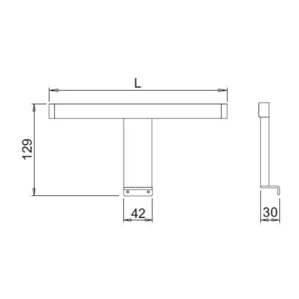 Šviestuvas LED NITEBS 230V/7W L500 šilta balta 30K