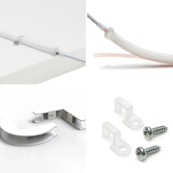Flexible LED profile AT6 L3000mm 24V 10W/m super warm white 2700K