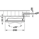 Housing for undermounted light, for LED 1154 drill hole Ø68mm
