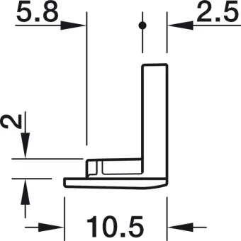 Dangteliai LED profiliui 1106 juoda