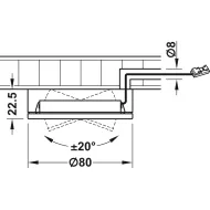 Šviestuvas LED1154 12V 3W WW 27K t.pilka metallic