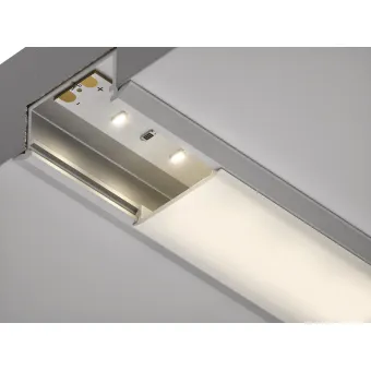Profilis LED frezuojamas 1107 aliuminis L3000mm, matinis chromas