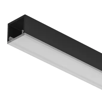 Profilis LED išorinis 2101 aliuminis L3000mm, juodas