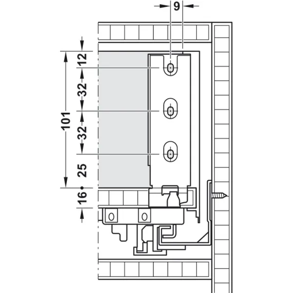 Stalčių šonai Matrix Box Slim A Synchro, H128mm, L270mm, 30kg, švelnaus uždarymo, balta