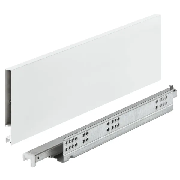 Stalčių šonai Matrix Box Slim A Synchro, H128mm, L270mm, 30kg, švelnaus uždarymo, balta