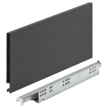 Stalčių šonai Matrix Box Slim A Synchro, H175mm, L270mm, 30kg, švelnaus uždarymo, antracitas