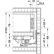 Stalčių šonai MX BOX SLIM A Synchro H89 L270 30kg SF balta