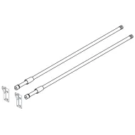 Relingas šoninis stalč. METALBOX L550 balta SAMET