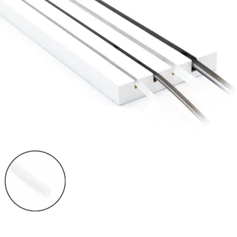 Šviesos filtras silikoninis FlipLens 5mm, COB LED juostai, 10m, balta
