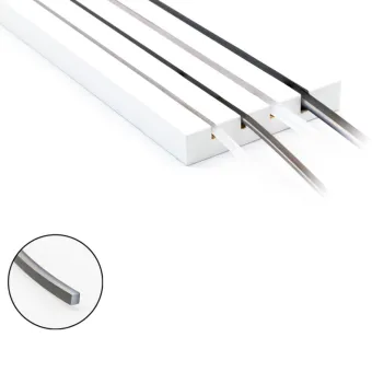 Šviesos filtras silikoninis FlipLens 5mm, COB LED juostai, 10m, juoda