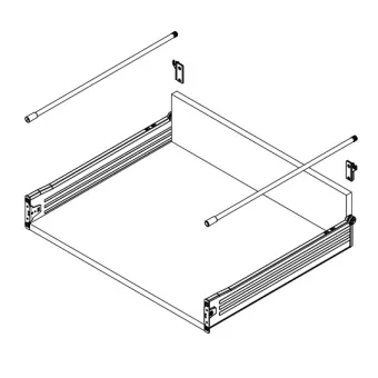 Paaukštinimas šoninis stalčiui METALBOX L400mm, balta