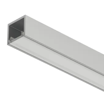 Profilis LED išorinis 2102 aliuminis L3000mm, matinis chromas