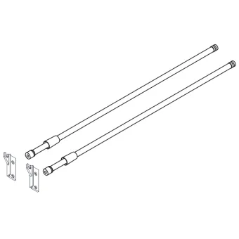 Side rail for drawer METALBOX L500mm white