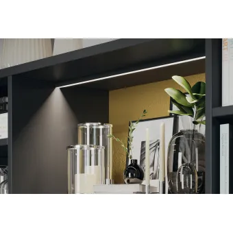 Profilis LED išorinis 2102 aliuminis L3000mm, nerūdijančio plieno spalva