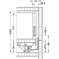 Stalčių šonai MX BOX SLIM A Synchro H128 L400 30kg SF pilka