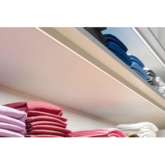Profilis LED išorinis 2104 aliuminis L3000mm, nerūdijančio plieno spalva